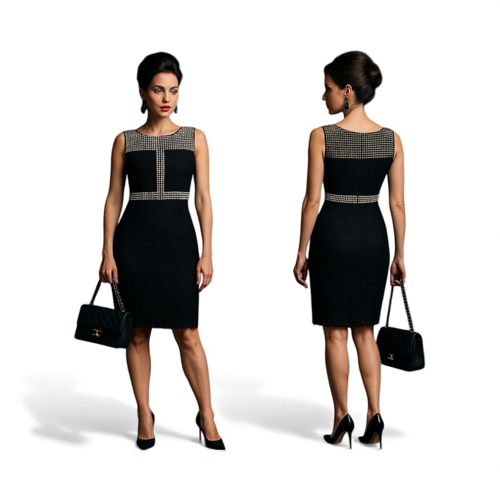 Donna Ricco sleeveless midi dress